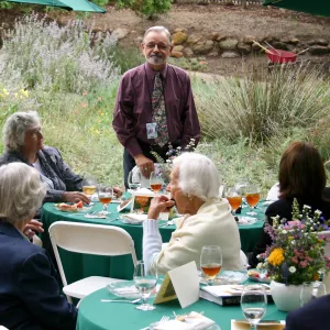 Bliss Luncheon, on the Blaksley Boulder patio, Dieter Wilken
