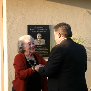 unveiling the Pritzlaff plaque, Dedication event, Pritzlaff fund for plant conservation