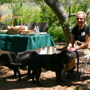 Volunteer Luncheon, 2005, under the oaks