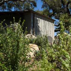 back side of Information Kiosk, SBBG 2 years after the Jesusita Fire