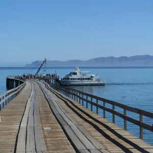 pier and boat, Santa Rosa Island, SBBG field trip