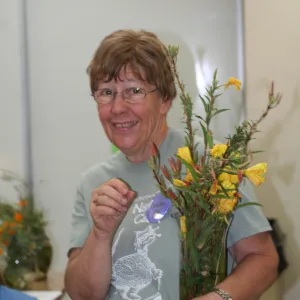 Diana teaching in the microscope lab, SBBG Summer Nature Camp, 2008