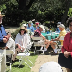 John Wiemann, Santa Barbara Mayor Helene Schneider, SBBG Volunteer Luncheon, 2011