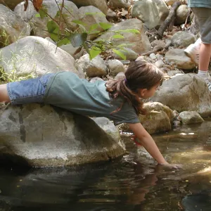 kids, exploring life in Mission Creek, SBBG Summer Nature Camp, 2002