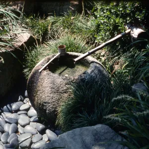 water feature, UCLA Japanese GArden