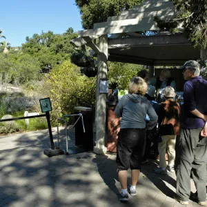 visitors at the Garden Entrance, SBBG Community Free Day, October 16 2011