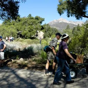visitors at Garden Entrance, SBBG Community Free Day, October 16 2011