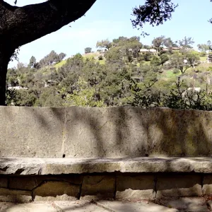 stone bench, Orchid Display, panorama
