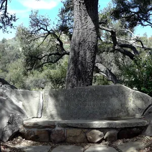 stone bench, panorama