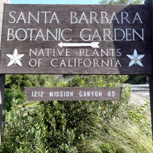 wood Entrance Sign, Santa Barbara Botanic Garden