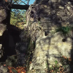 footbridge over Mission Dam, ca. 1976