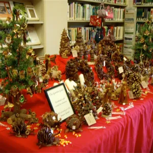 Garden Guild display table, SBBG Holiday Marketplace, 2011