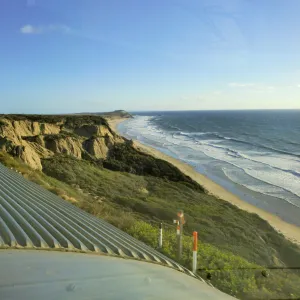 SBBG Silver Splendor Train Trips, 2012, View of Pt Conception from Dome Car 1
