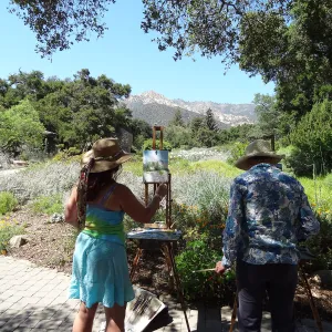 Painters in the Garden, artist, Meadow