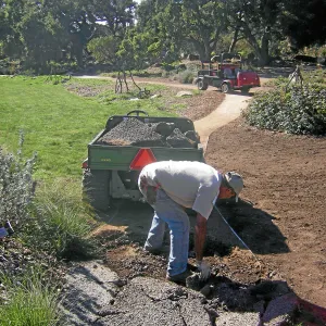Removal of PermaCreet path at Herb Parker labrinth