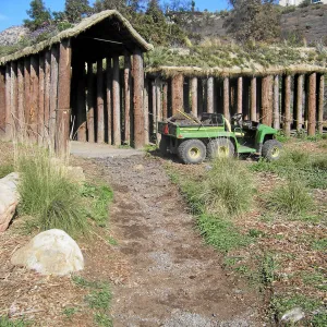 Removal of PermaCreet path at Herb Parker labrinth