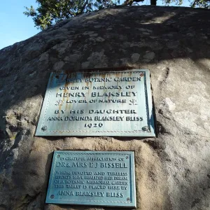 The Blaksley Boulder, SBBG, dedication plaques