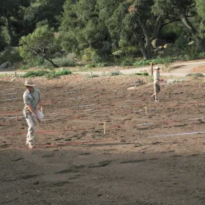 Riley Kriebel and Jason Nelson Sowing Lupine, Meadow Revival Project