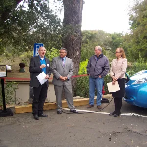 new EV Charging Station at SBBG, electric vehicle charging station, dedication