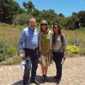 10 year service award, Christine Riesenfeld, Steve Windhager, Kathy Casteneda, Volunteer Appreciation 2014, SBBG