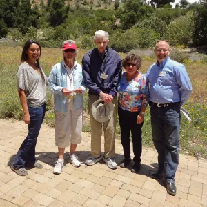 15 year service award, Kathy Casteneda, Carolyn Kincaid Henderson, John Carson, Karen Robinson, Steve Windhager, Volunteer Appreciation 2014, SBBG