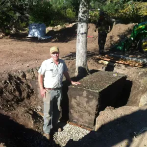 Dave Kershaw with New Meadow Oaks tree