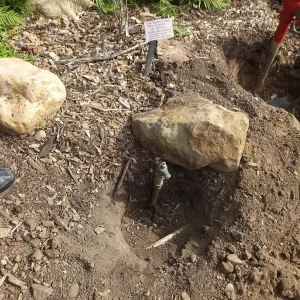 Arroyo sewer line construction