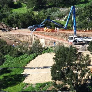 Pritzlaff Conservation Center construction work from Cavalli Ridge