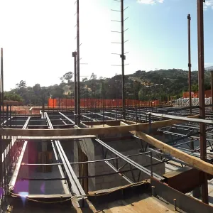 Pritzlaff Conservation Center Construction, panorama from first floor stairwell