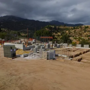 Pritzlaff Conservation Center Construction, Exterior looking northeast