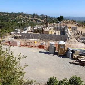 Pritzlaff Conservation Center construction, looking south from Garden Growers Nursery