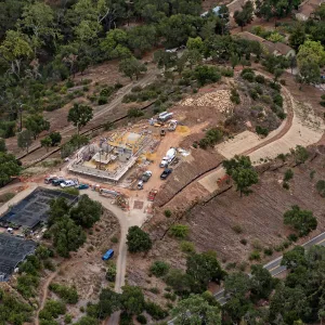 Pritzlaff Conservation Center construction-aerial view