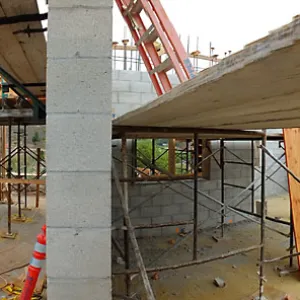 Pritzlaff Conservation Center Construction, Panorama of lobby and central hallway
