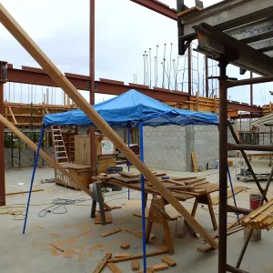 Pritzlaff Conservation Center Construction, looking southeast across wet lab area