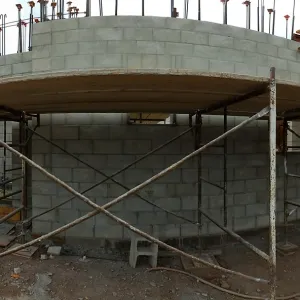 Pritzlaff Conservation Center Construction, panorama of east side