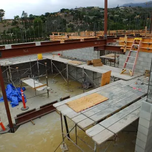 Pritzlaff Conservation Center Construction, looking northwest across Conference/Training area