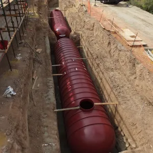 Pritzlaff Conservation Center Construction, Storm Water Detention Tank Installation