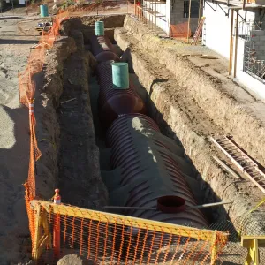 Pritzlaff Conservation Center Construction, Storm Water Detention Tank Installation