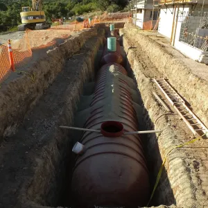 Pritzlaff Conservation Center Construction, Storm Water Detention Tank Installation
