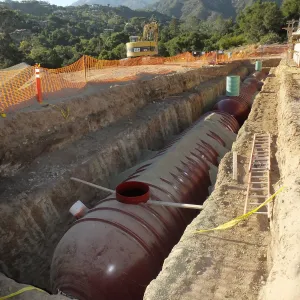 Pritzlaff Conservation Center Construction, Storm Water Detention Tank Installation