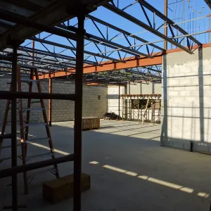 Pritzlaff Conservation Center Construction, looking northeast across dry lab area