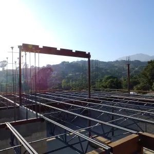 Pritzlaff Conservation Center Construction, looking northwest across Administrative office area