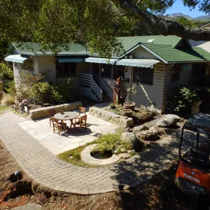 Home Demonstration Garden Renovation, view 14, looking towards southeast corner of Cottage, demolition progress