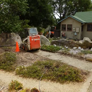 Home Demonstration Garden Renovation, view 3, north side of Cottage