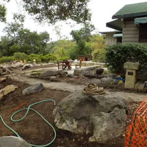 Home Demonstration Garden Renovation, view 11, east of Cottage looking southwest