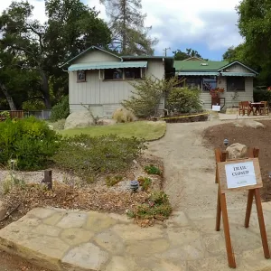 Home Demonstration Garden Renovation, view 21, panorama of south side of Cottage