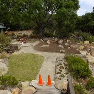 Home Demonstration Garden Renovation, view 29, looking east from deck