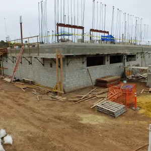 Pritzlaff Conservation Center Construction, Exterior looking southeast