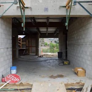 Pritzlaff Conservation Center Construction, main entrance looking east