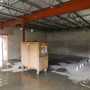 Pritzlaff Conservation Center Construction, looking southwest across first floor common area